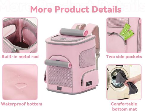 بتس فيت حقيبة ظهر للكلاب للقطط والكلاب والخنزير الغيني والارانب، شنطة متينة ومريحة للحيوانات الاليفة in Kuwait