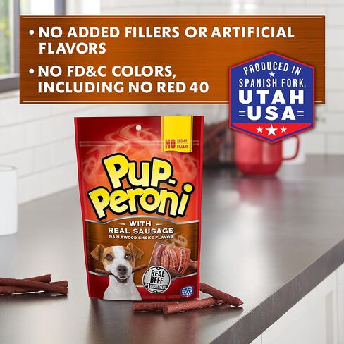 Pup-Peroni Beef Brisket, Hickory Smoke Flavor Dog Treats, 5.6 Ounce (Pack of 8) in Kuwait