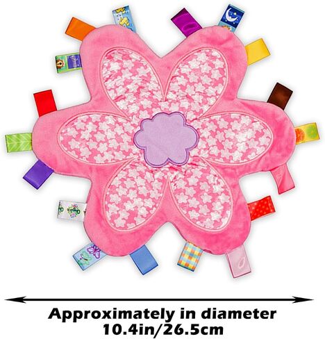 Inchant Taggy Soothing Security Blanket Plum Blossom Baby Velvet Comforter - Pink in Saudi Arabia