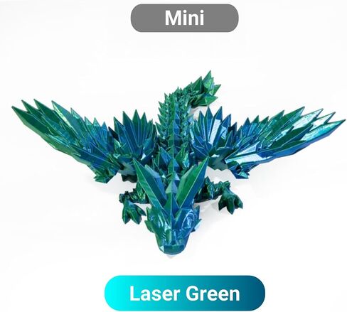 3D Printed Dragon with Wings, Articulated Crystal Wing Dragon, Flexible CrystalWing Dragon, Home/School/Office Décor Collectables, Dragon Fidget Toy Gift for Dragon Lovers in Saudi Arabia