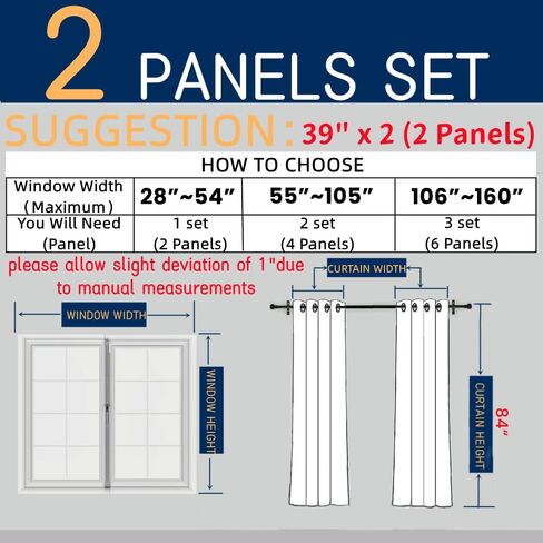 Amidoudou زوج واحد من الستائر الشفافة الأوروبية الفاخرة من قماش الجاكار المطرز من التول لغرفة المعيشة وغرفة النوم ستائر الفوال (أبيض، 39 × 84 بوصة) in Kuwait