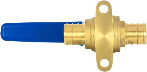 2-Pack EFIELD 3/4 بوصة Pex Crimp صمام كروي نحاسي بإغلاق كامل المنفذ مع أذن متدلية، مستويات زرقاء، ASTM F1807 in Kuwait