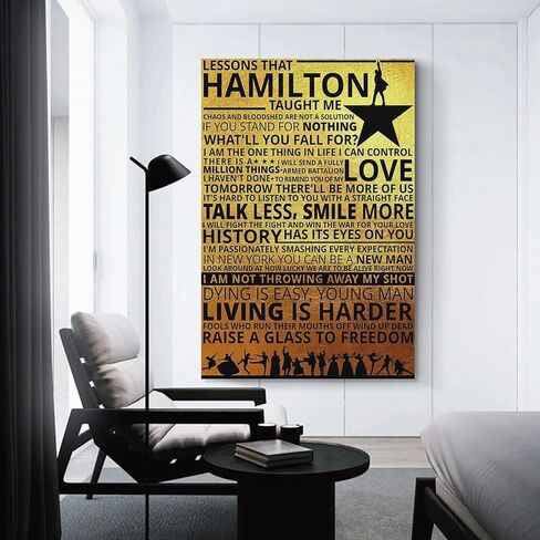 Lessons That Hamilton Taught Me Poster Wall Art Decor Canvas Printing Room Decoration Unframed 12x18inch（30x45cm) in Saudi Arabia