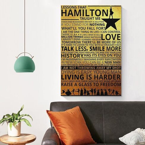 Lessons That Hamilton Taught Me Poster Wall Art Decor Canvas Printing Room Decoration Unframed 12x18inch（30x45cm) in Saudi Arabia