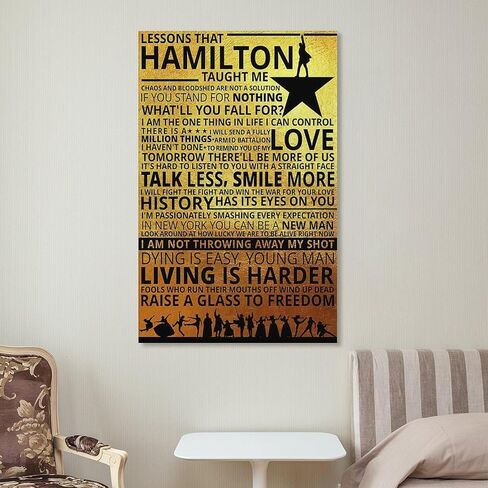 Lessons That Hamilton Taught Me Poster Wall Art Decor Canvas Printing Room Decoration Unframed 12x18inch（30x45cm) in Saudi Arabia