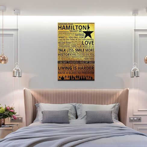 Lessons That Hamilton Taught Me Poster Wall Art Decor Canvas Printing Room Decoration Unframed 12x18inch（30x45cm) in Saudi Arabia