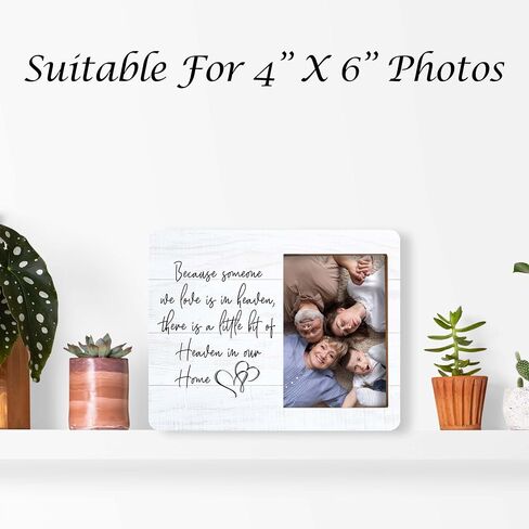 Memorial Pictures Frame, Because Someone We Love Is In Heaven Photo Frame, Sympathy Gifts For Loss Of Loved One, Farmhouse Home Living Room Bedroom Decoration -b21 in Saudi Arabia