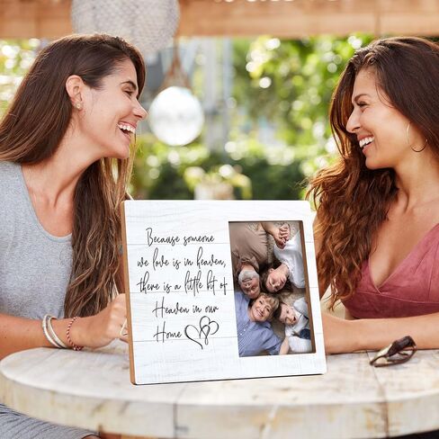 Memorial Pictures Frame, Because Someone We Love Is In Heaven Photo Frame, Sympathy Gifts For Loss Of Loved One, Farmhouse Home Living Room Bedroom Decoration -b21 in Saudi Arabia