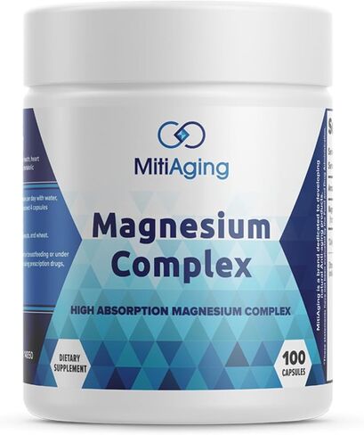 Magnesium (Glycinate & Citrate) to Support Stress, Sleep, Heart, Nerves, Muscles, and Metabolism* - 100 Capsules - 50-Day Supply in Saudi Arabia