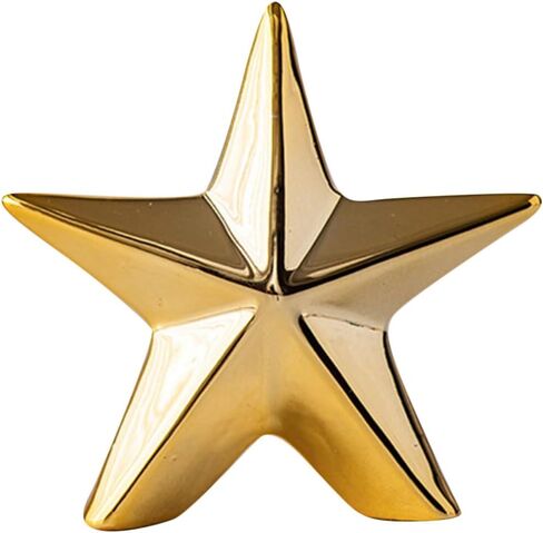 ABOOFAN Ceramic Christmas Star Table Top Decoration Star Statue Figurines Star Sculptures Home Decor Metal Geometric Abstract Sculpture Silver in Saudi Arabia