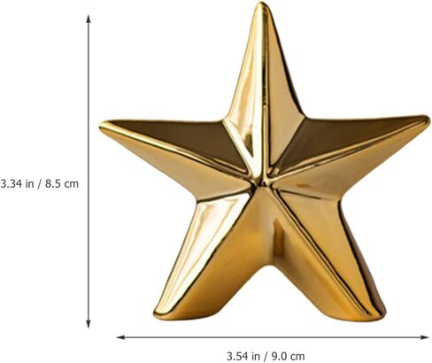 ABOOFAN Ceramic Christmas Star Table Top Decoration Star Statue Figurines Star Sculptures Home Decor Metal Geometric Abstract Sculpture Silver in Saudi Arabia