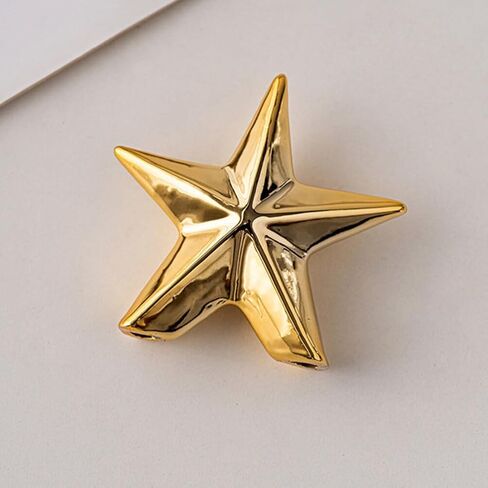 ABOOFAN Ceramic Christmas Star Table Top Decoration Star Statue Figurines Star Sculptures Home Decor Metal Geometric Abstract Sculpture Silver in Saudi Arabia