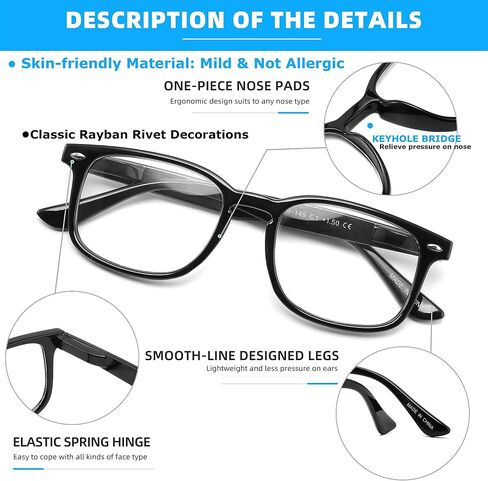 Stylish Cateye Reading Glasses, Large Frame Oversized Reader Sunglass with Fashion Eyeglasses Chain Portable for Women in Kuwait