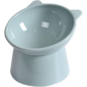 QPOIBSD Tilted Raised Posture for Cat Food Bowl Neck for Protection Anti Vomiting 45 Degree Elevated Slanted Stand Bowls for Cat Tilted Bowl-Bowl Diameter Approx.13.7cm/5.39in
