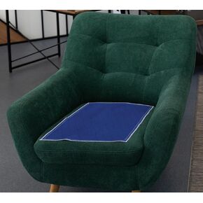Inspire Washable Waterproof Chair Pad for Incontinence, Blue, 18 Inches x 24 Inches