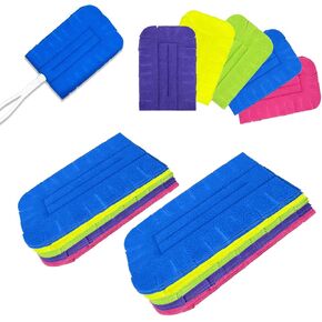 20 Pcs Fleece Duster Refills Reusable Dusters Refills Hand Dusters Multi-Purpose Duster Cleaning Duster Pads Washable Dusters for Cleaning Ceiling Window Kitchen Floor(5 Mixed Colors)
