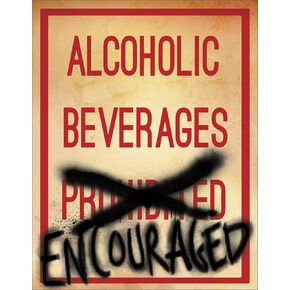 Desperate Enterprises Ephemera - Forecast for Tonight: Alcohol, Low Standards and Poor Decisions Tin Sign - Nostalgic Vintage Metal Wall Decor - Made in USA
