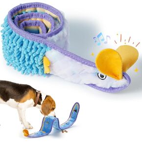 Nocciola No Stuffing EEL Dog Squeaky Toys - Durable Dog Toys for Tug of War, Stimulating Snuffle Dog Toys,Tough Dog Toys for Small Medium Large Dogs, Aggressive Chewers, Dog Puzzle Toys IQ Training