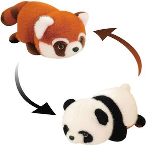 2 in 1 Plush Red Panda Stuffed Animal Panda Plush Toy, 9.8 inch Plush Panda Dolls Cute Funny Plushies Toy,Soft Red Panda Pillow Toy for Kids Adults Girls Boys, 0GVM8GUYND70351327M3YV