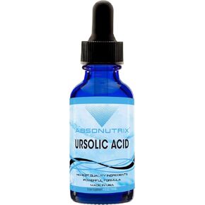 Absonutrix Ursolic Acid 300mg, 4 Fl Oz Bottle, 120 Highly Potent Servings, High Bioavailability, Quick Absorption, Third-Party Tested, GMP-Certified, Non-GMO, Cruelty-Free Products, Made in USA