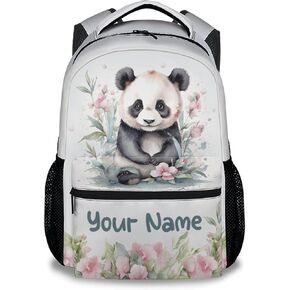 School Bag for Boys - Yellow Durable Aesthetic Kid Backpack - 17 Inch Large Capacity Panda Bookbag for School, Travel and Camp