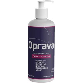 Oprava Analgesic Cream, Fast-Acting Topical Arthritis Pain Relief, All-Natural w/Omega Fatty Acids, Doctor-Developed & Tested, Absorbs Quickly for Deep Tissue Relief, Safe & Proven Effective - 8 oz.