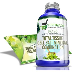 Total Tissue Cell Salt Mineral Combination, Helps Body Absorb Nutrients, Increase Energy Levels, Improves Sleep Patterns, and Restores Vitality, Lactose Free, Sugar Cane Base, Vegan, Bio 28