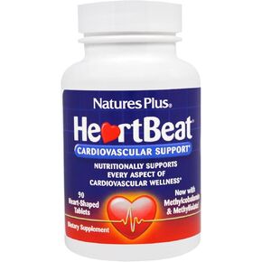 Natures Plus Heartbeat - 90 Vegan Tablets - Vegetarian, Gluten-Free - 30 Servings in Saudi Arabia