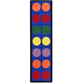 Joy Carpets Lots of Dots Area Rug in Color Multi, 2'1" x 7'8"
