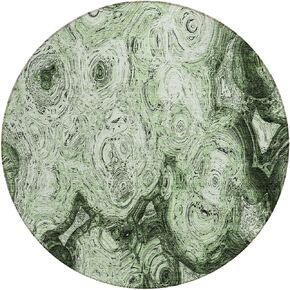 Addison Rugs Chantille ACN579 Green 8' x 8' Indoor Outdoor Round Rug, Easy Clean, Machine Washable, Non Shedding, Bedroom, Living Room, Dining Room, Kitchen, Patio Rug