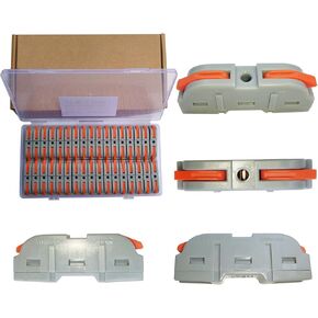 60 pcs for Quick Connect 28-11 AWG Lever Wire connectors, 1 to 1 Inline Electrical Connector, Compact DIY Splicing Connectors Butt Terminals (DIY 1-1 60PCS)