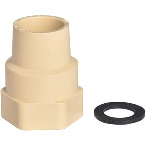 1/2" 10pcs CPVC Female Coupling Thread to Slip (Socket) Pipe Fittings Adapter With Rubber Gasket Beige (1/2 inch)