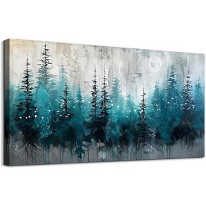 MHARTK66 Wall Art For Living Room Large Wall Decor For Office Modern Bedroom Wall Decor Blue Beach Sun Ocean Landscape Canvas Prints Wall Paintings Seascape Framed Pictures Artwork Home Decor 40x20