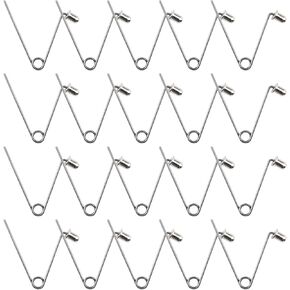INCREWAY Tent Pole Clips, 20PCS Kayak Paddle Spring Snap Clips, Carbon Steel Tent Pole Push Button Spring Clips for Camping Kayak Paddle Tent Pole, 6mm Button