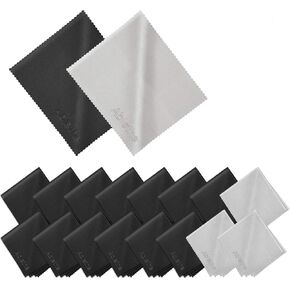 10 Pack Microfiber Cleaning Cloth Large, Lintfree Fiber Cleaning Cloth for Cleaning Lenses, Glasses, Glass, Screens, Cameras, Cell Phone, Eyeglasses, LCD TV Screens, Tablets …