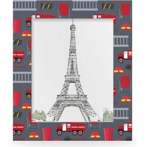 5x7 Picture Frame Firefighter Equipment Tools Photo Frame for Wall and Tabletop Display Wooden Photo Picture Frame Home Decor