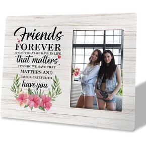 Friendship Gift, Wooden Picture Frame Gift, Picture Frame Decor Sign, Bestie Photo Gift, Birthday Gifts for Friend, Gift for Best Friend Sister Boys & Girls Women BFF, I'm So Grateful to Have You