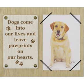 Wood Photo Frame 4x6 - Beautiful Picture Frame for Dog Paw Print Wall & Tabletop 4 x6 - Wall Hanging 4 by 6 - Wooden 4 6 – Pic Pawprint Gift Décor Home - Love Lover Mom Owner Art House