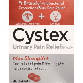 Cystex Plus Urinary Pain Relief Tablets 40 ea (Packs of 2)