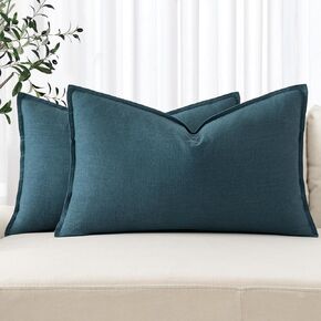 MIULEE Linen Pillow Covers 24x24 Inch Natural Beige Decorative Throw Pillow Covers Pack of 2 Soft Accent Farmhouse Couch Pillowcases Modern Home Decors for Sofa Cushion Living Room Bed