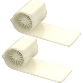 Ducki 2 Pack Door Wedge Stopper - 3 in 1 Thermoplastic Rubber Door Stop Wedge for The Top, Bottom, or Hinge of Doors - Reliable and Long-Lasting Door Stopper Wedge - 4" x 2" x 1.5" - Grey