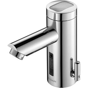 Sloan Optima EAF-275 Sensor Activated Solar Touch-Free, Commercial Grade with Mounting Hardware - 0.5GPM Solar Powered, Deck-Mounted Mid Body, Polished Chrome Finish, 3335017