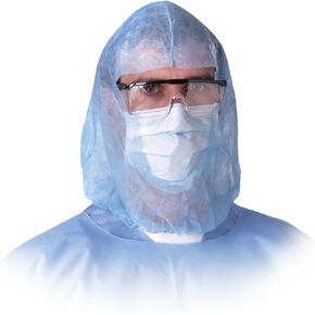 Medline NONSH600 Beard Covers, Spunbond, Latex Free, Blue (Pack of 300)
