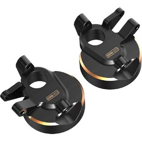 COOWOO RC Steering Knuckles Front Inner Portal Covers Upgrade Parts for 1/10 SCX10 III RC Trucks - Set of 2, Precision CNC Machined, Enhanced Stability, and Improved Traction