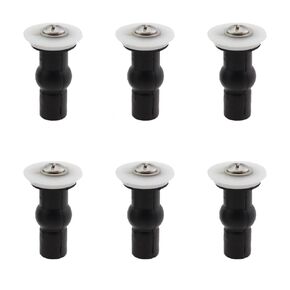 6PCS Toilet Seat Bolt Hinge Bolt Screw 48mm Silver Bolt Lock Fixing Snap Toilet Top Mount Rubber Expansion Top Mount Replacement Part