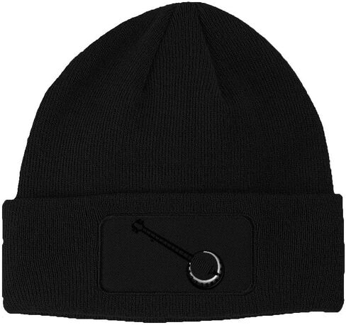 Custom Patch Beanie Music Instrument Banjo Embroidery Acrylic in Saudi Arabia