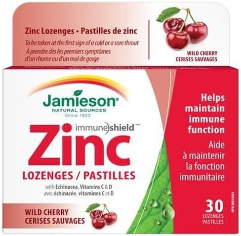 Jamieson Wild Cherry Zinc Lozenges, 30 Lozenges in Saudi Arabia
