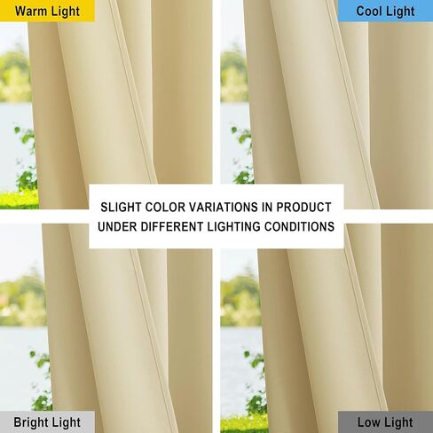 NICETOWN 2 لوحات رمادي داكن في الهواء الطلق الستائر للفناء للماء، الفولاذ المقاوم للصدأ جروميت داخلي في الهواء الطلق الستائر الرأسية الباردة والحرارة Blokcing للشرفة / نزهة، W55 × L78 in Kuwait
