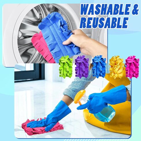 15 قطعة منفضة قابلة لإعادة الاستخدام، منافض للتنظيف، عبوات منفضة شديدة التحمل مع قطعتين من المقبض الممتد وقطعتين من المقبض القصير، وسادات منفضة قابلة للغسل لمروحة السقف الصلبة ونافذة الخشب الصلب in Kuwait