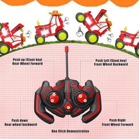 GoolRC Crazy Jumping Car Toys for Kids, RC Stunt Car with Music Lights, Rechargeable Remote Control Car, Radio Controlled Rocking Car Toy Christmas Birthday Gift for 4-12 Boys Girls(Blue) in Saudi Arabia